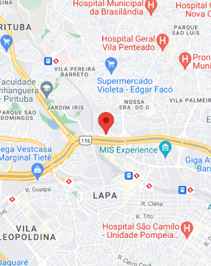 mapa de localização do motel