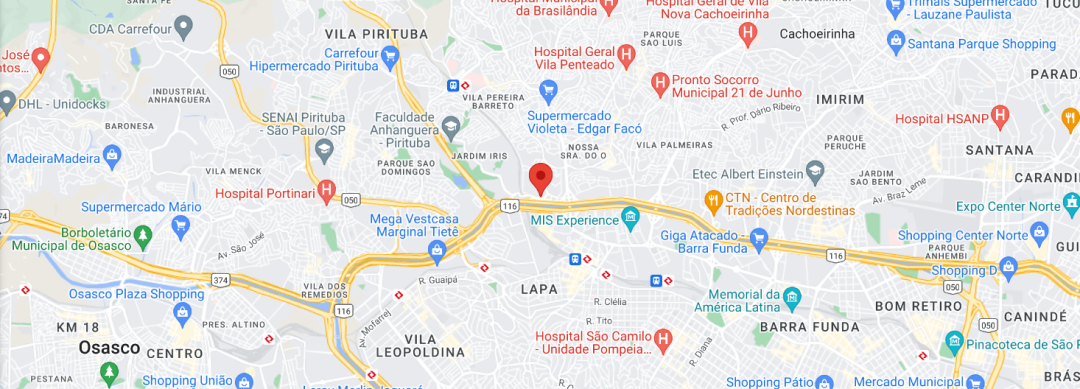 mapa de localização do motel
